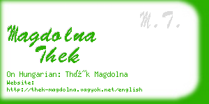 magdolna thek business card